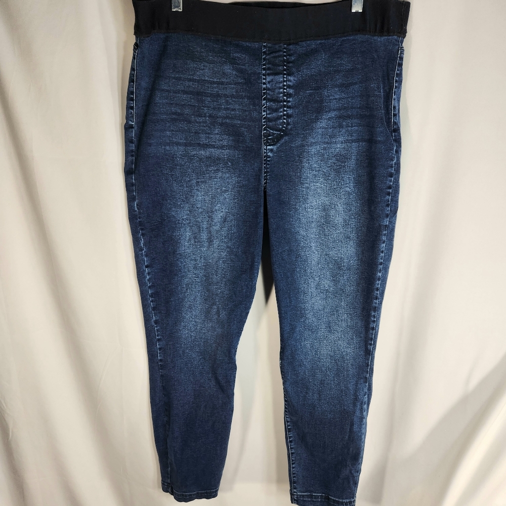 Buffalo David Bitten Blue Elastic Waist Jeggings Size XLarge